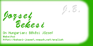 jozsef bekesi business card