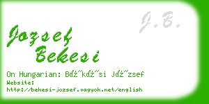 jozsef bekesi business card